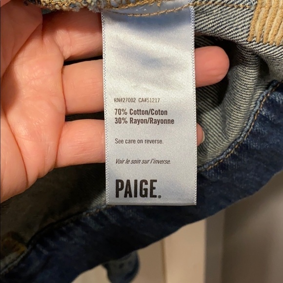 Paige Distressed Classic Jean Jacket EUC - Picture 11 of 15